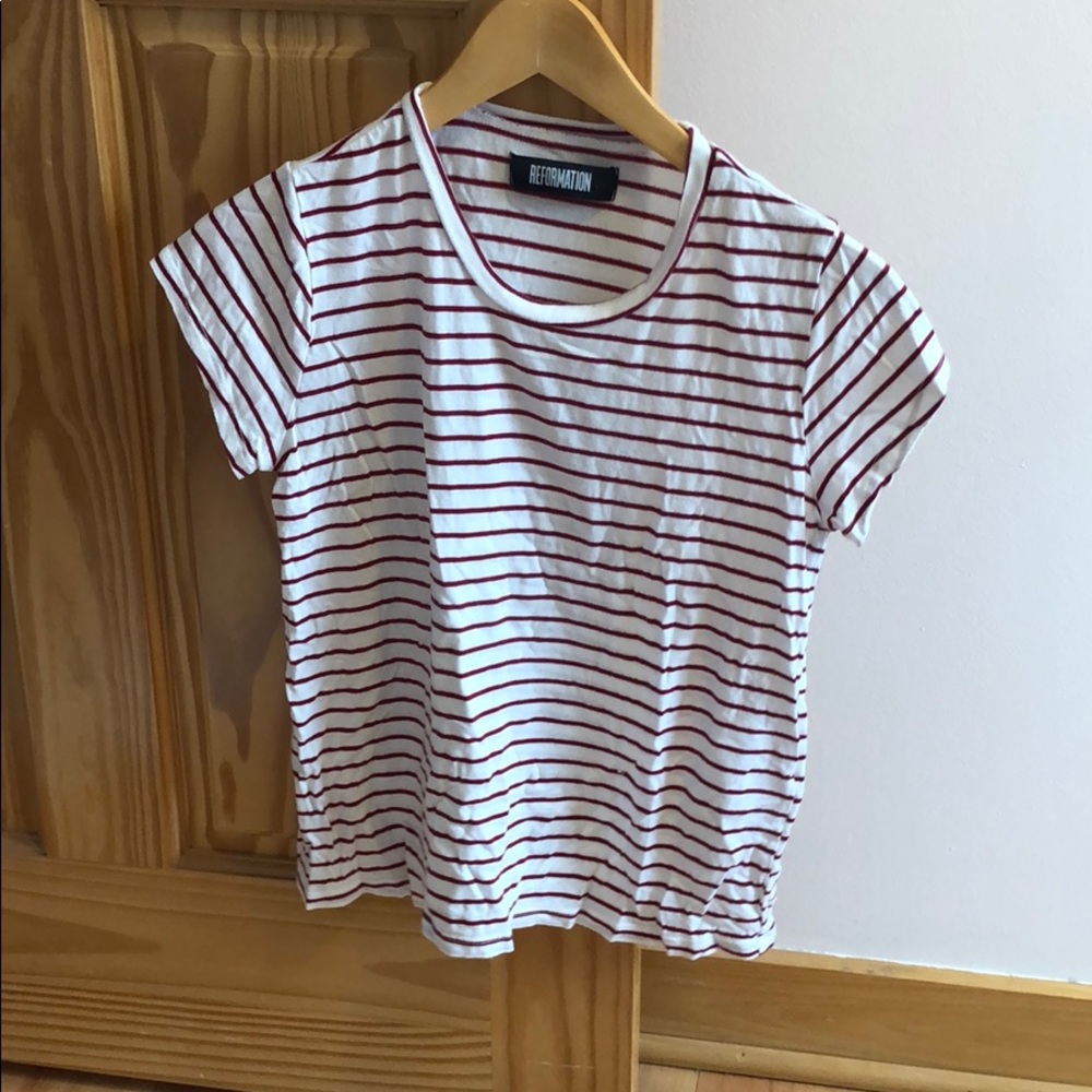 Reformation striped tee